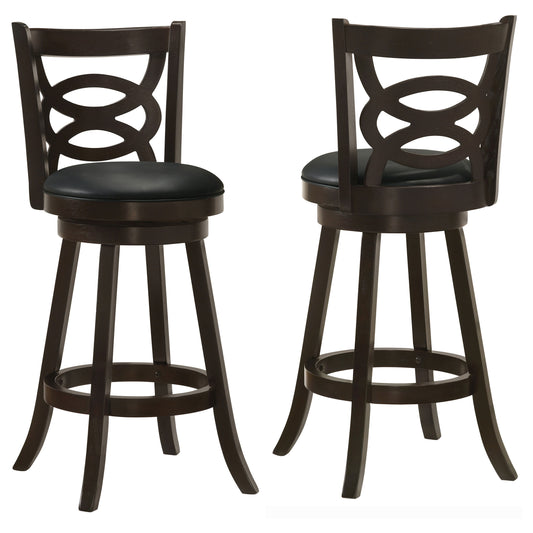 Calecita Wood Swivel Bar Chair Cappuccino (Set of 2)