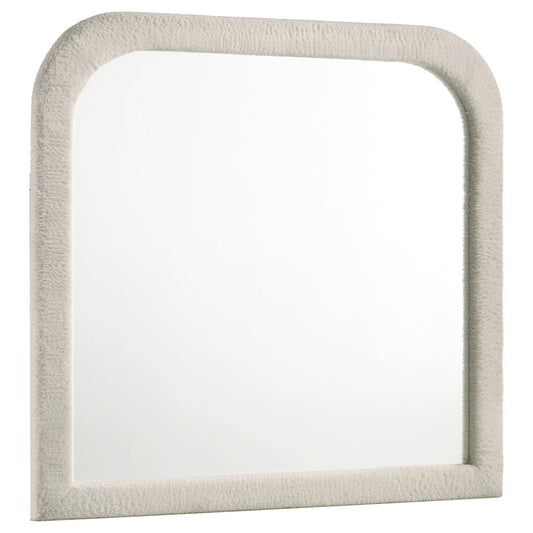 Sonya Upholstered Bedroom Dresser Mirror Ivory
