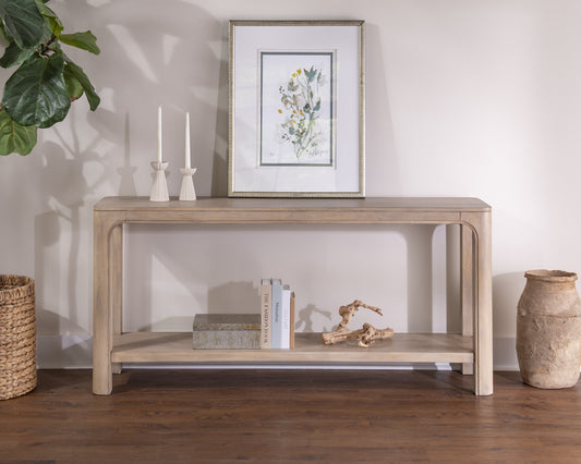 Solano 64-inch Entryway Console Sofa Table Weathered Mango