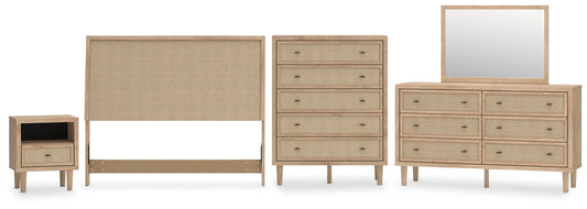 Cielden Queen Panel Headboard, Dresser, Mirror, Chest and Nightstand