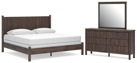 Pamytta King Panel Bed, Dresser and Mirror
