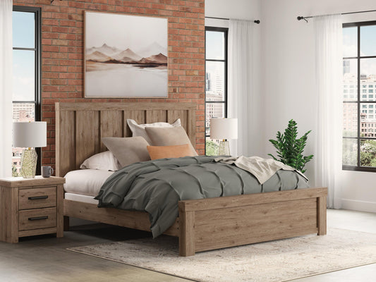 Oliandon King Panel Bed, Dresser and Mirror