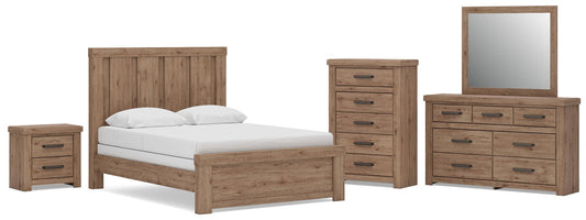 Oliandon Queen Panel Bed, Dresser, Mirror, Chest and Nightstand