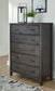 Montillan Queen Panel Bed with Mirrored Dresser, Chest and 2 Nightstands