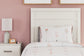 Stelsie Twin Panel Bed with Mirrored Dresser