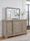 Lexorne California King Sleigh Bed with Mirrored Dresser