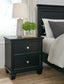Lanolee Twin Panel Bed with Mirrored Dresser, Chest and Nightstand