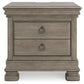 Lexorne Queen Sleigh Bed with Mirrored Dresser, Chest and Nightstand