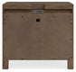 Cabalynn California King Upholstered Bed with Mirrored Dresser and 2 Nightstands