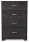 Belachime Twin Panel Bed with Mirrored Dresser, Chest and Nightstand