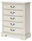 Arlendyne Queen Upholstered Bed with Mirrored Dresser and Chest