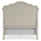 Arlendyne Queen Upholstered Bed with Mirrored Dresser and Chest