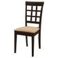 Gabriel Lattice Back Dining Side Chair Cappuccino (Set of 2)