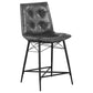 Aiken Upholstered Tufted Counter Chair Charcoal (Set of 2)