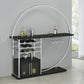Risley 2-door Circular LED Wine Cabinet Dark Charcoal