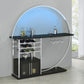 Risley 2-door Circular LED Wine Cabinet Dark Charcoal