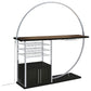 Risley 2-door Circular LED Wine Cabinet Dark Charcoal