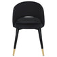 Lindsey Upholstered Dining Side Chair Black (Set of 2)