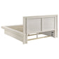 Jessica Wood Eastern King LED Panel Bed Snow White