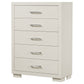 Jessica 5-drawer Bedroom Chest Snow White