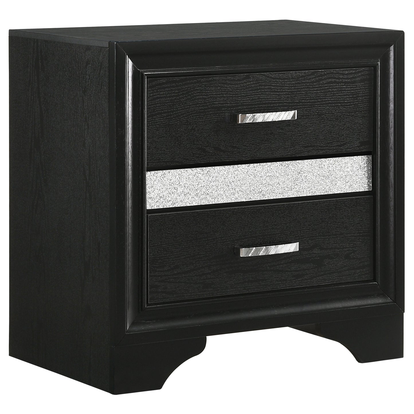 Miranda 3-drawer Nightstand Bedside Table Black