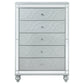 Gunnison 5-drawer Bedroom Chest Silver Metallic