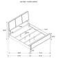 Arini Upholstered Eastern King Panel Bed Black and Grey