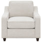 Christine Upholstered Sloped Arm Accent Chair Beige