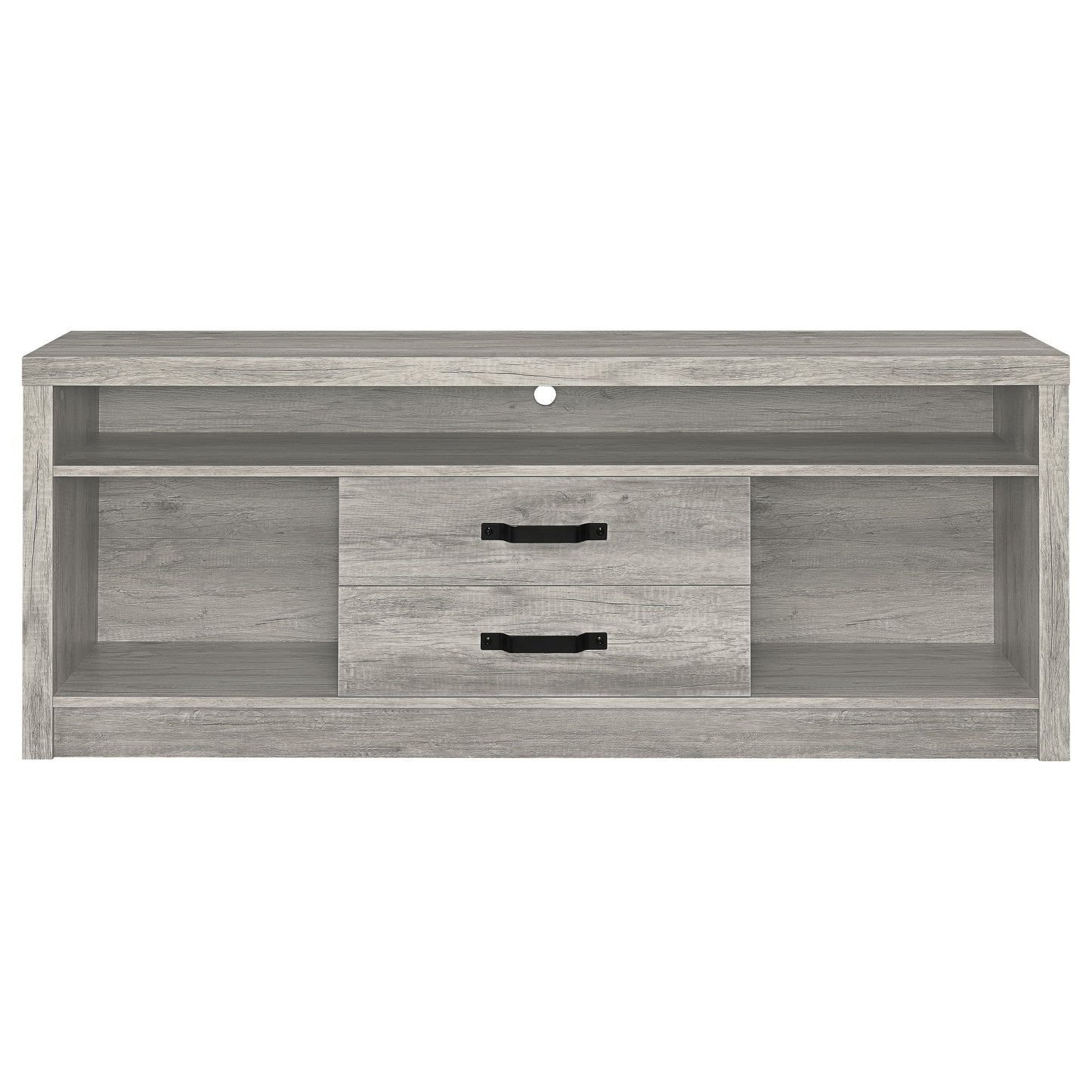 Burke 2-drawer Engineered Wood 59-inch TV Stand Grey Driftwood