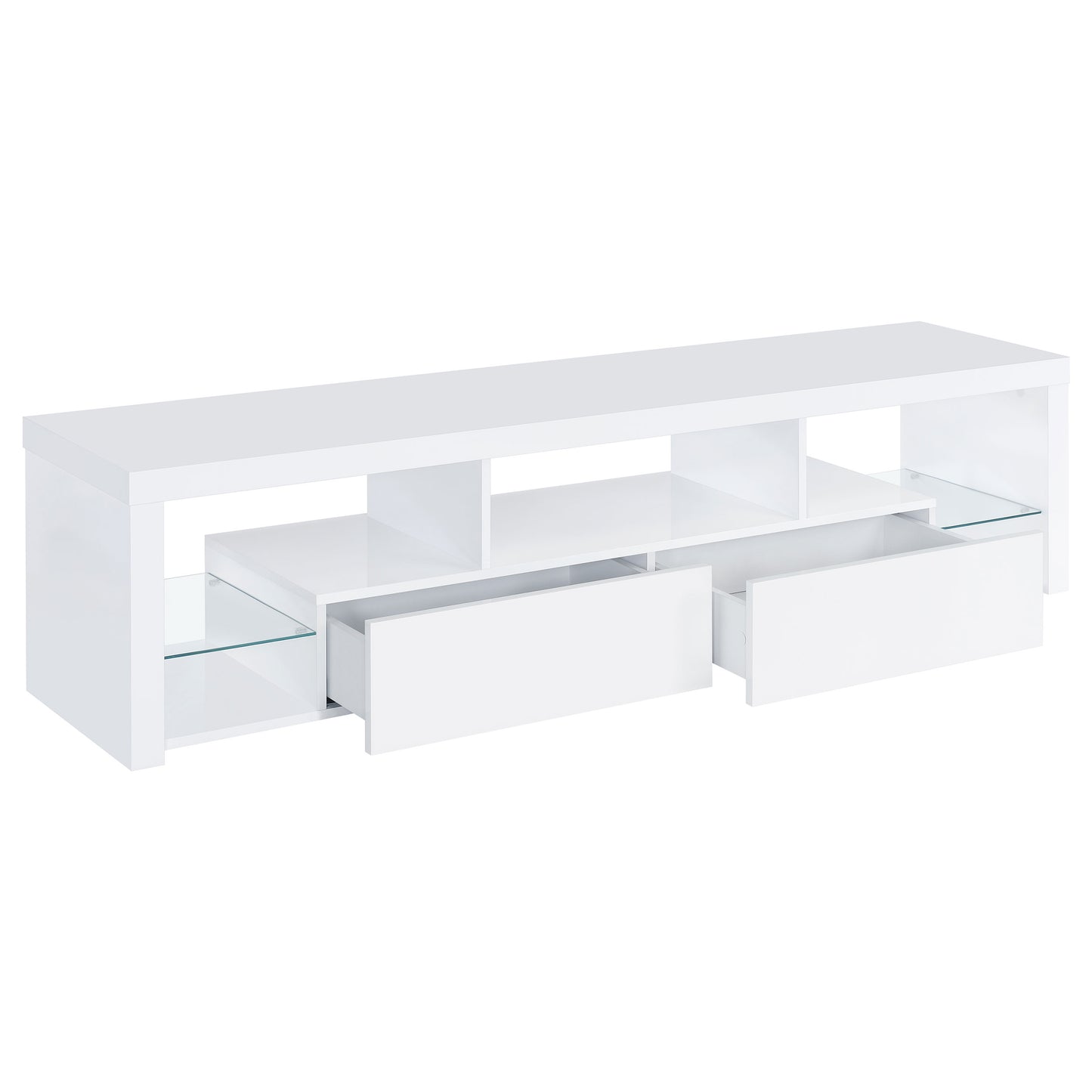 Jude 3-piece 71-inch TV Entertainment Center White High Gloss