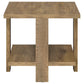 Dawn Square Engineered Wood End Table Mango Brown