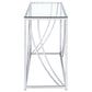 Lille Glass Top Entryway Console Table Accents Chrome