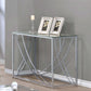 Lille Glass Top Entryway Console Table Accents Chrome