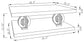 Breena Rectangular Mirrored Acrylic Coffee Table Silver