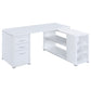 Yvette 60-inch 3-drawer L-Shape Computer Desk White