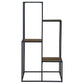 Rito 4-tier Multi-Display Shelf Rustic Brown and Black