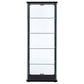 Delphinium 5-shelf Clear Glass Curio Display Cabinet Black