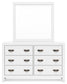 Binterglen Queen Panel Bed with Mirrored Dresser, Chest and 2 Nightstands