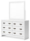 Binterglen Queen Panel Bed with Mirrored Dresser, Chest and 2 Nightstands
