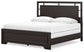 Covetown King Panel Bed with Mirrored Dresser, Chest and 2 Nightstands