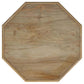 Torres Octagonal Solid Mango Wood Side Table Natural Brown