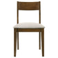 Almonte Dining Chair Upholstered Seat Dark Brown (Set of 2)