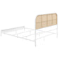 Amherst Radio Weave Rattan Metal Full Bed White