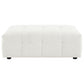 Everly Boucle Upholstered Rectangular Ottoman Off White