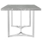 Sterling 72-inch Rectangular Dining Table Grey Faux Marble