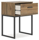 Deanlow Twin Platform Panel Bed with Nightstand