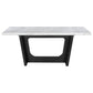 Sherry 7-piece Rectangular Marble Top Dining Table Set Grey