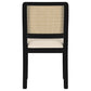 Arini Rattan Cane Dining Side Chair Black (Set of 2)