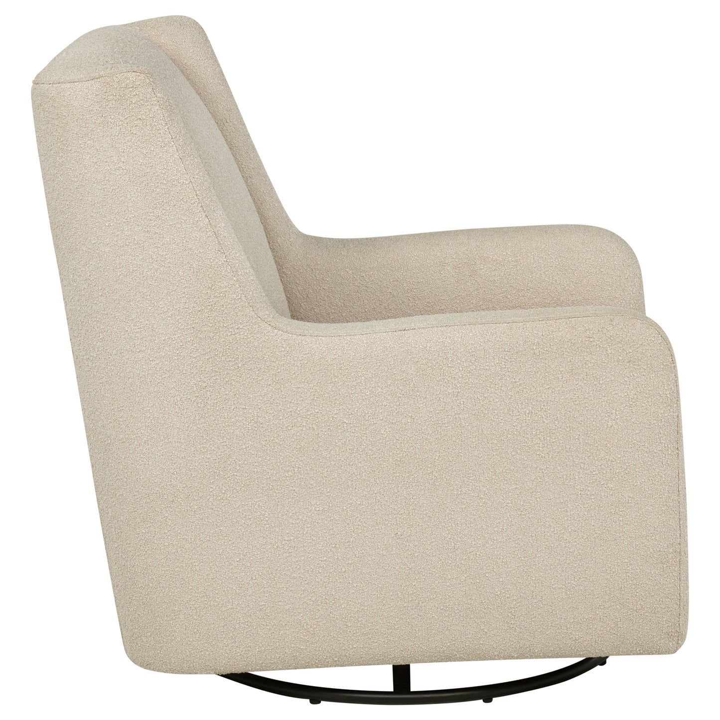 Serra Boucle Upholstered Swivel Glider Sandy Beige