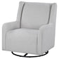 Serra Boucle Upholstered Swivel Glider Dove Grey